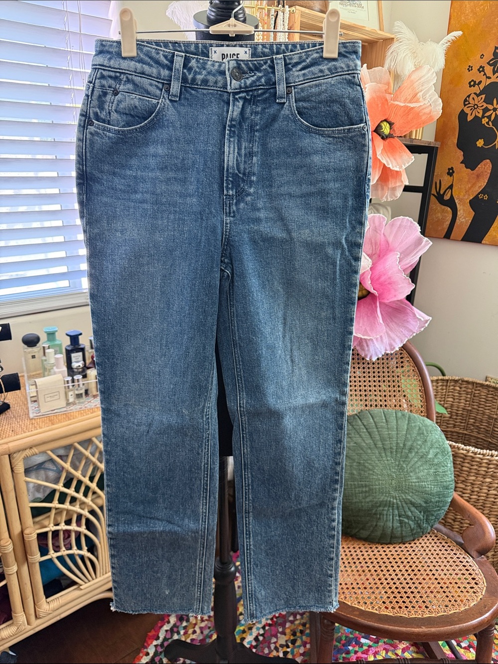 Paige Sarah Straight Ankle Denim Jeans